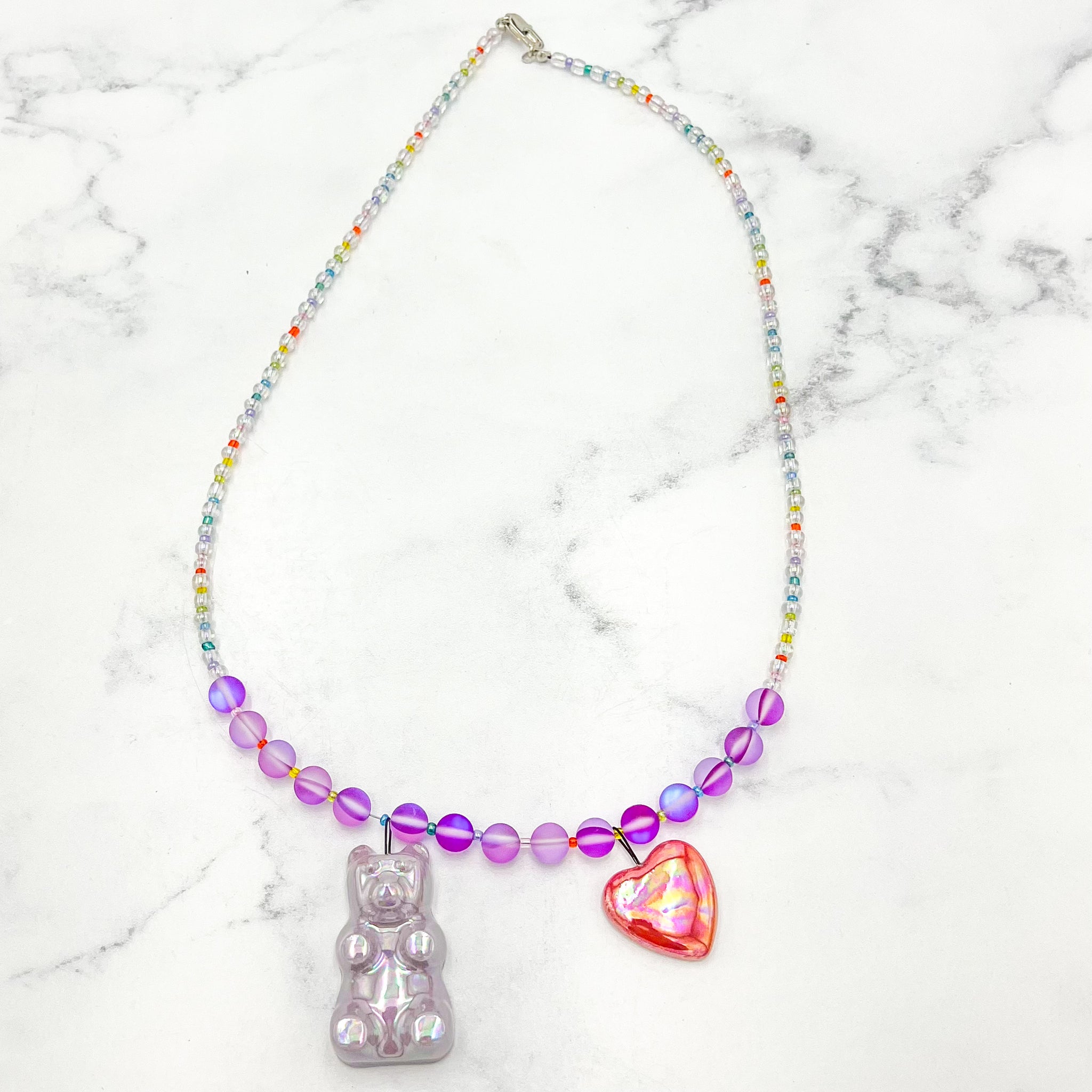 Grape Gummy Bear Necklace