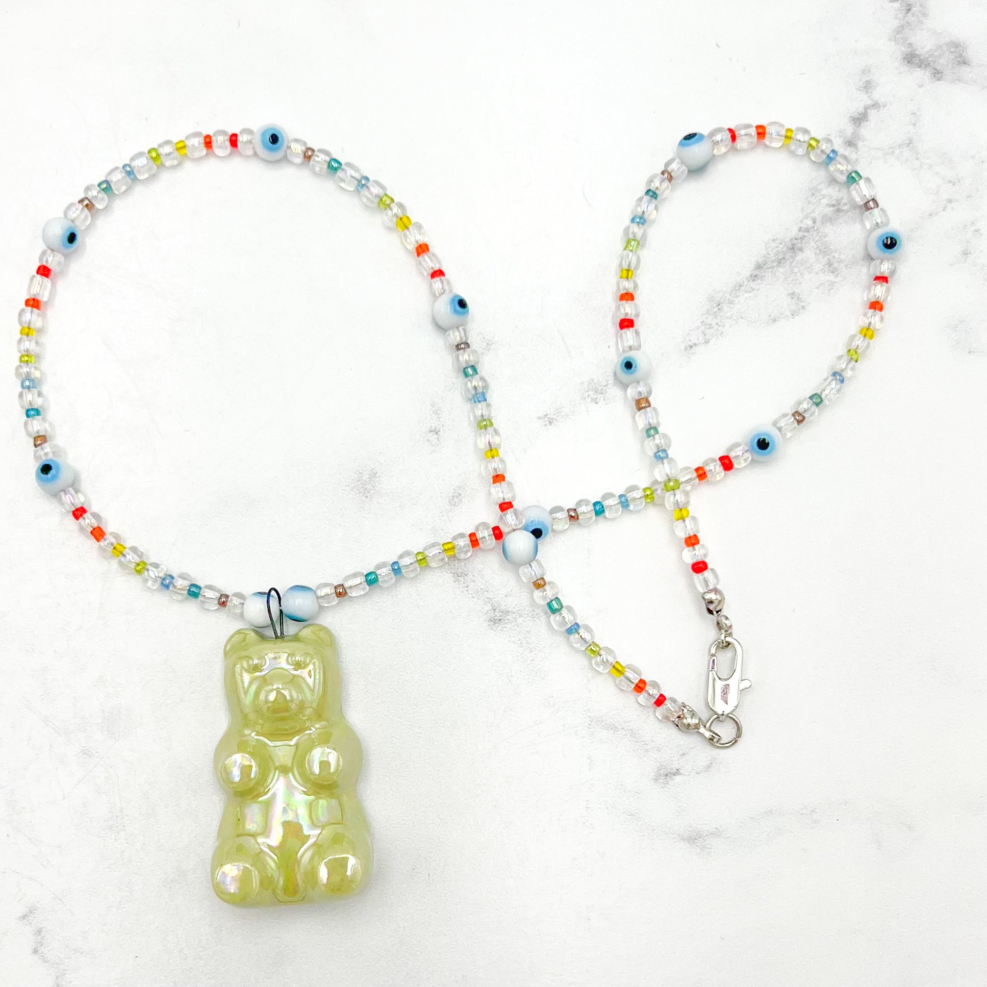 Key Lime Pie Gummy Bear Necklace